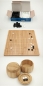 Preview: 20 mm Bamboo Folding Board, printed / 8x21,5 mm Glass Stones / Bamboo Bowls / Set Bag