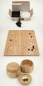 Preview: 20 mm Bamboo Folding Board, printed / 9x21,5 mm Glass Stones / Bamboo Bowls / Set Bag