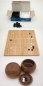 Preview: 20 mm Bamboo Folding Board, printed / 8x21,5 mm Glass Stones / Mulberry Bowls / Set Bag