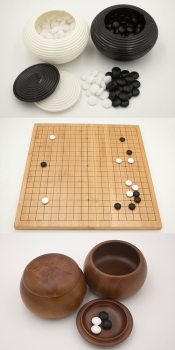 20 mm Bamboo Folding Board, cutted / Yunzi Stones / Mulberry Bowls / Set Bag