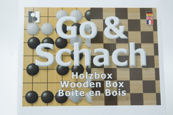 Wooden Go & Chess Box with Drawers, beech veneer
