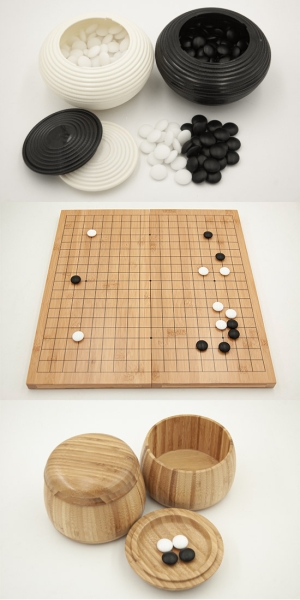 20 mm Bamboo Folding Board, printed / Yunzi Stones / Bamboo Bowls / Set Bag