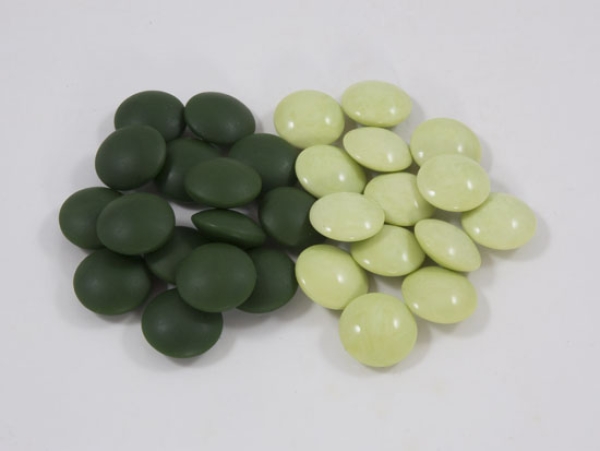 Glass Stones, Jade Color, 21,5 x 10 mm