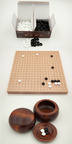 36mm Buchenfurnierbrett, fest / 10mm Glassteine / Lindendosen XL, dunkel